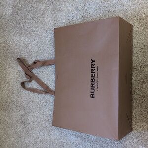 Burberry Brown Shopping Tote Gift Bag Large